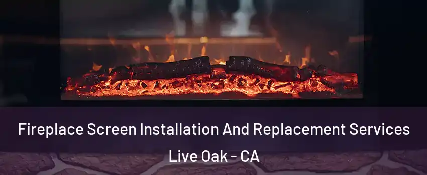  Fireplace Screen Installation And Replacement Services Live Oak - CA